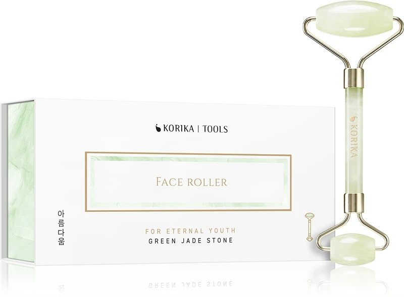 KORIKA Tools Face Roller Green Jade Stone 1 KORIKA Tools Face Roller Green Jade Stone